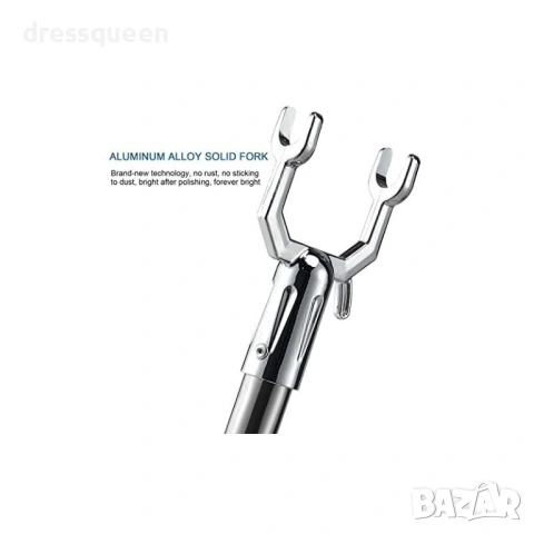 4828 Разтегателен метален прът за закачалки, 96-160 см, сребрист, снимка 5 - Други стоки за дома - 53733127