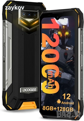 смартфон DOOGEE S89, батерия 12000mAh, 8GB + 128GB Android 12, 6.3 инча