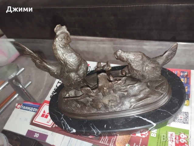 Стара бронзова скулптура, снимка 7 - Антикварни и старинни предмети - 51130720