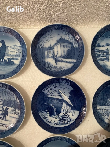 Датски коледни декоративни чинии за закачане на стена, снимка 3 - Декорация за дома - 54126876