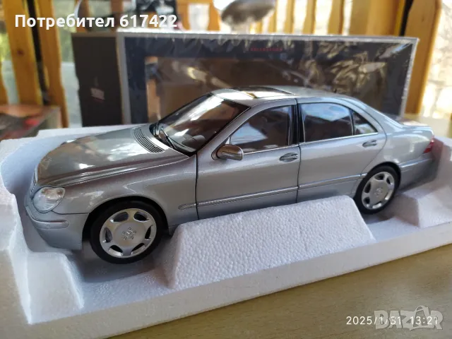 1: 18 Метален модел на Mercedes-Benz S600  - V12 , 1998 W220- Norev, снимка 2 - Колекции - 48910786