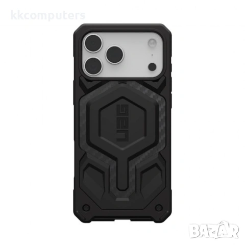 Оригинален кейс UAG Monarch Pro Carbon Fiber, За iPhone 17 Pro Max (6.9), Черен и Протектор, снимка 2 - Калъфи, кейсове - 54161033