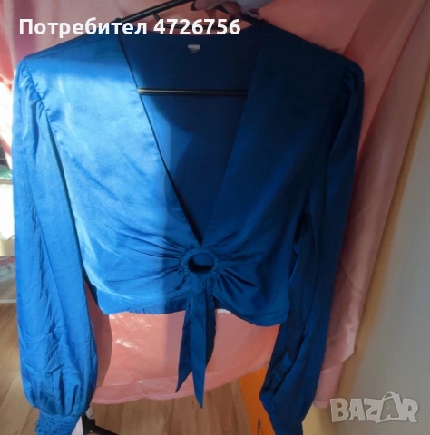 сатенена официална блуза