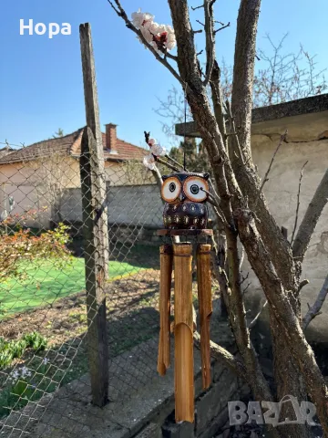 Вятърен звънец Бухалче! Намален с лек дефект!, снимка 2 - Декорация за дома - 49828937