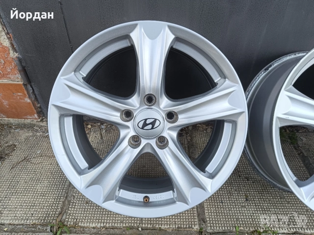 Алуминиеви джанти 17 ' цола с датчици 5x114,3 Хюндай / HYNDAI MAZDA KIA ET45 7J , снимка 7 - Гуми и джанти - 54182588