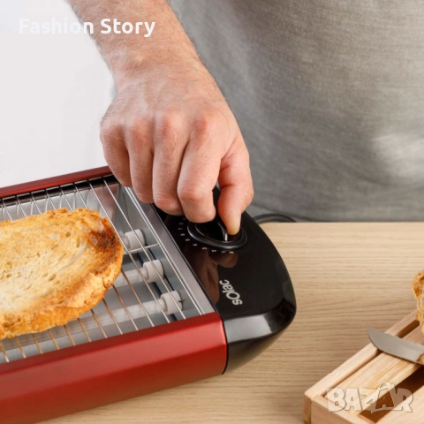 Хоризонтален тостер Solac Stillo Red 3, снимка 3 - Аксесоари за кухня - 51865096