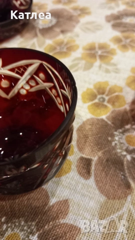 Кристален сервиз червен кристал , снимка 6 - Сервизи - 53638581