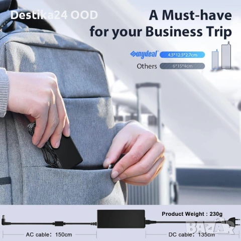 Универсално зарядно за лаптоп 90W с 14 накрайника, снимка 4 - Лаптоп аксесоари - 53827309