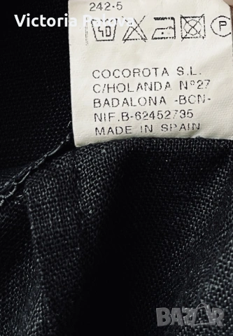 Черна пола  COCOROTA лен и памук Испания, снимка 12 - Поли - 53633157