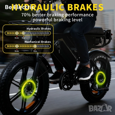 НОВО!!! Електрически FAT BIKE VOMO X90 Max 500W 48V/28AH, снимка 8 - Велосипеди - 52874685