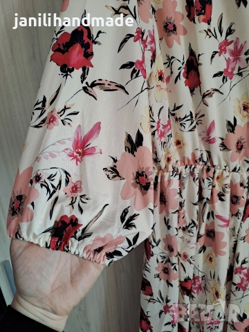 Дълга рокля на цветя, снимка 3 - Рокли - 54261713