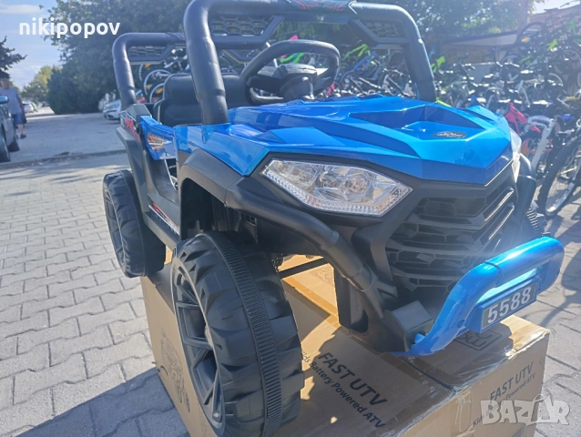 TEXAS акумулаторен джип FAST UTV син, снимка 3 - Детски велосипеди, триколки и коли - 53569336