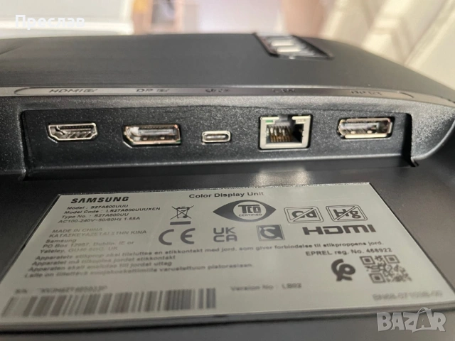 Продавам монитор Samsung 27A600, снимка 5 - Монитори - 54099167