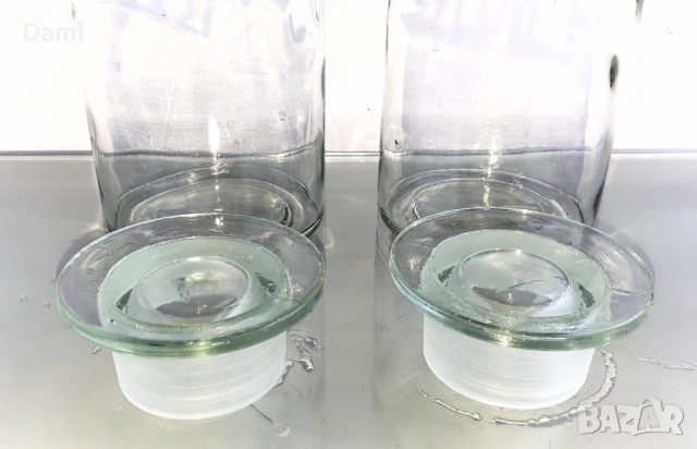 Стъклен съд за съхранение - буркан с шлиф и стъклена тапа, снимка 8 - Кутии за храна - 52973514