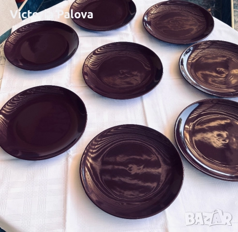 Керамични чинии с цветно остъклено покритие, снимка 2 - Чинии - 51507837