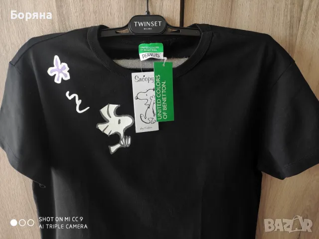 Benetton нова с етикет тениска Snoopy, снимка 3 - Тениски - 50058256