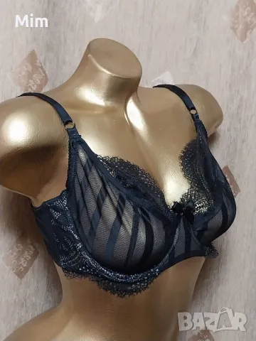 hunkemoller 80 D Черен дантелен сутиен , снимка 6 - Бельо - 47136360