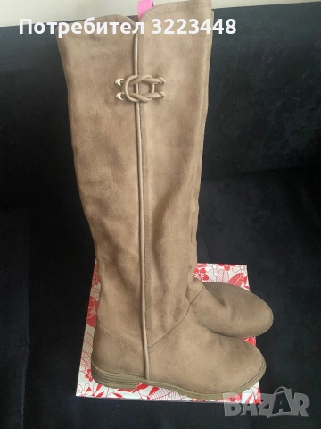Дамски ботуши естествен велур