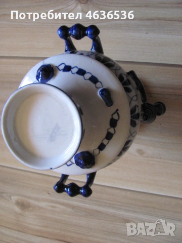 Порцеланов самовар ГЖЕЛЪ , Русия, маркиран, снимка 2 - Антикварни и старинни предмети - 53437779