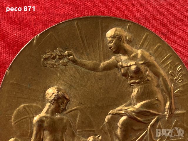 Медал Международно изложение Париж Франция 1910 г. ?, снимка 3 - Антикварни и старинни предмети - 45120380