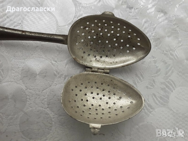 Стари лъжици: стара голяма вилица месинг лъжици, за чай, Музикална бутилка, снимка 6 - Антикварни и старинни предмети - 28884487