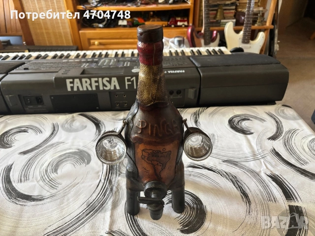 Ретро кожено шише, снимка 2 - Антикварни и старинни предмети - 53757408