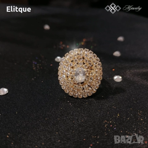 КОМПЛЕКТ SIYANA / Стилен дамски комплект бижута с кристали от 3 части “Siyana” , снимка 2 - Бижутерийни комплекти - 52905704