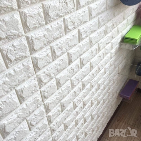 Декоративен 3D тухлен тапет за стени от PE пяна 77х70 см., снимка 5 - Други стоки за дома - 52013200