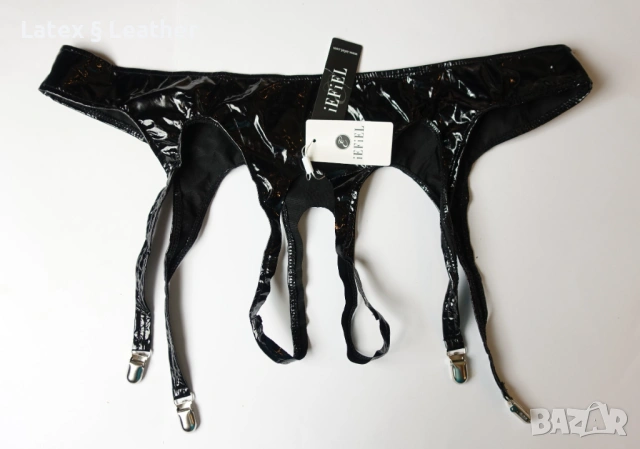 XL/2XL iEFiEL нови с етикет лачени прашки с вградени жартиери за чорапи