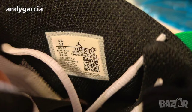 Nike Air Jordan 6 Rings ЧИСТО НОВИ 47.5 ти номер 31.0см стелка с кутия 100% оригинални, снимка 16 - Маратонки - 50207596