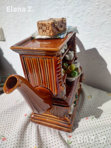 Подписан рядък чайник Portmeirion Botanic Garden Cardew, снимка 10 - Декорация за дома - 53808895