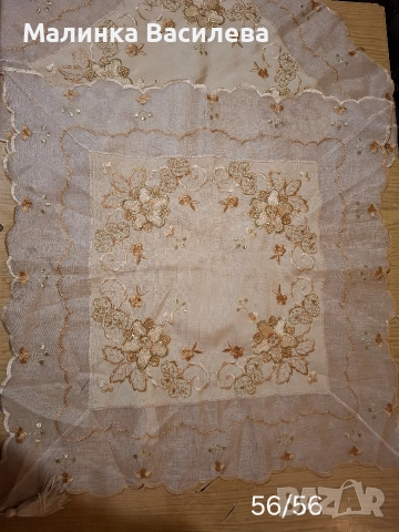Бродирана покривка , снимка 6 - Гоблени - 52917830