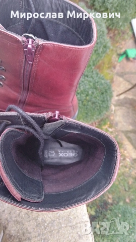 Дамски боти Geox - 40номер, естествена кожа, бордо, снимка 6 - Дамски боти - 53847781