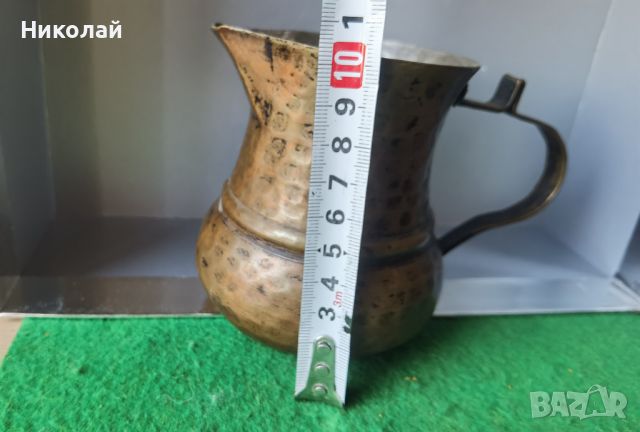 Медна кана джезве, снимка 5 - Антикварни и старинни предмети - 45583784