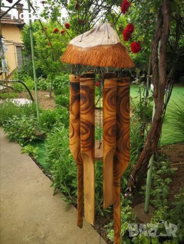 Вятърен звънец от дърво Кокос , снимка 1 - Градински мебели, декорация  - 29618289