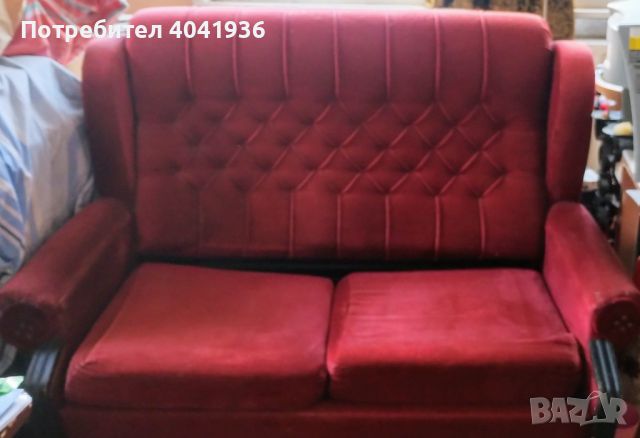 Разтеглив плюшен диван за легло с пружина - персон и половина, снимка 2 - Дивани и мека мебел - 45202587