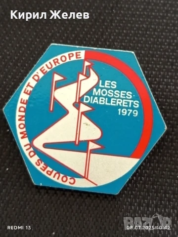 Рядка значка СВЕТОВНИ и ЕВРОПЕЙСКИ КУПИ ПО СКИ LES MOSSES 26978, снимка 3 - Колекции - 50947025