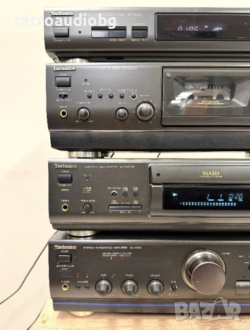 🔊Ретро аудио система - сет TECHNICS - усилвател, сд, триглав дек, тунер, грамофон и тонколони🔈 , снимка 3 - Аудиосистеми - 53462152