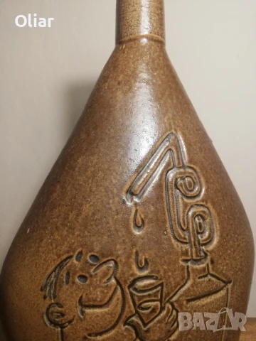 Много интересна бутилка от глазирана керамика. , снимка 4 - Декорация за дома - 50593002