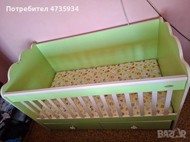 Продава се креватачето е с 3 степени на матрак и опция люлка, снимка 3 - Кошарки - 53810650