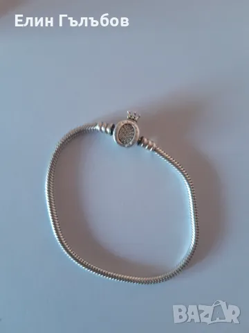 Гривна PANDORA, оригинална сребърна, снимка 11 - Гривни - 50299398