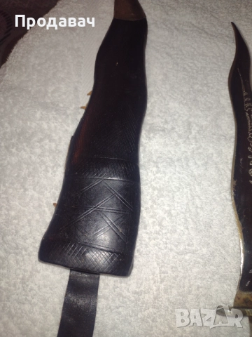 Стар гравиран нож INDIA, снимка 7 - Ножове - 52513031