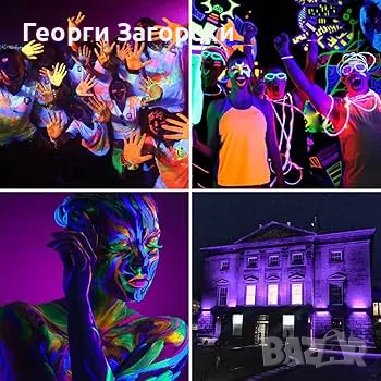 100W LED UV прожектор - черна светлина - водоустойчив, снимка 5 - Лед осветление - 50010661