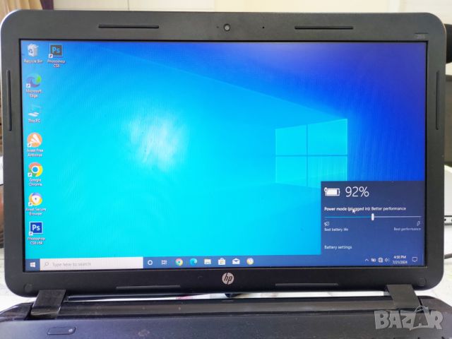 Лаптоп HP 255, 15 инча, AMD 4x1.5 GHz, 8GB RAM, 256GB SSD, лицензиран Windows 10 Pro, снимка 2 - Лаптопи за дома - 46650505