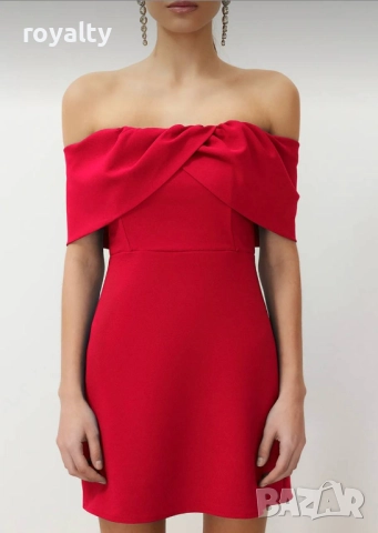 Червена Дамска Рокля , снимка 3 - Рокли - 52884426