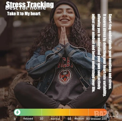  Whipin Смарт пръстен  за наблюдение на здравето, снимка 3 - Друга електроника - 50708858