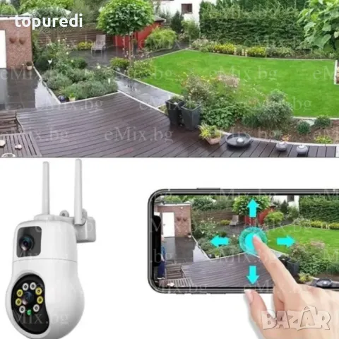 КАМЕРА С ДВА ОБЕКТИВА ICSEE, снимка 6 - IP камери - 49558489