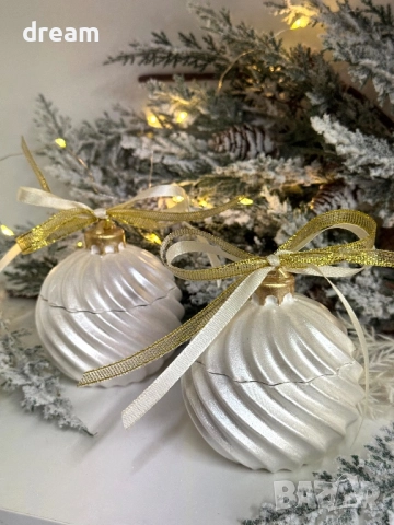 Свещ “Коледна топка”, снимка 5 - Декорация за дома - 52153582