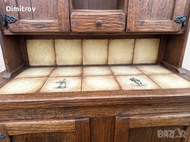 Масивен дървен кухненски шкаф от дъб, снимка 5 - Шкафове - 53958470