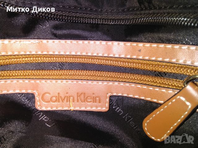 Calvin Klein женска чанта нова промазан плат 40х26х14см, снимка 10 - Чанти - 46811548